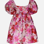 Rue Puff Sleeve Party Dress 13227 FUSHIA