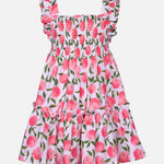 Georgia Smocked Peach Dress S3-13679