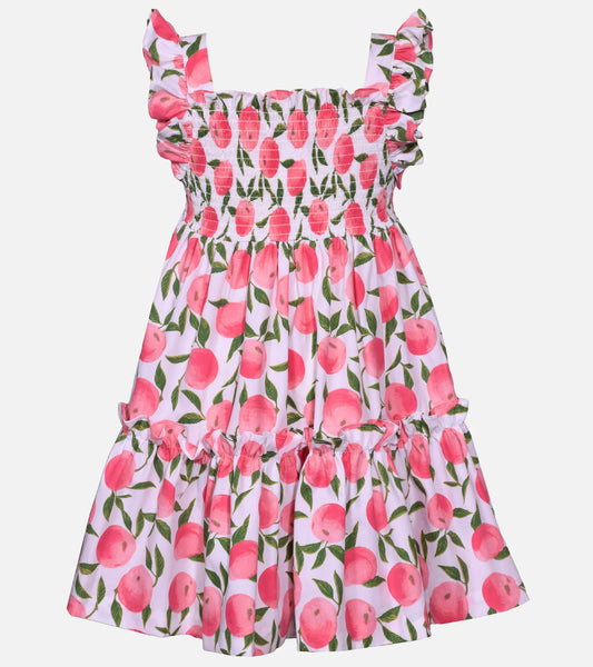 Georgia Smocked Peach Dress S3-13679