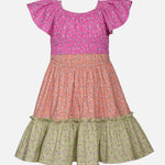 Bailey Mixed Print Dress with Bag B3-13868
