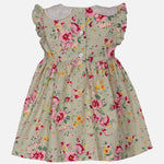 Sophia Vintage Floral Smocked Dress B2-13823
