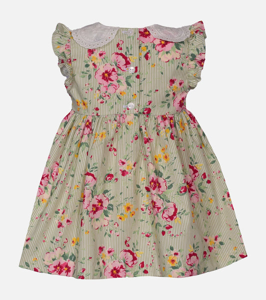 Sophia Vintage Floral Smocked Dress B2-13823