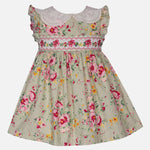Sophia Vintage Floral Smocked Dress B2-13823