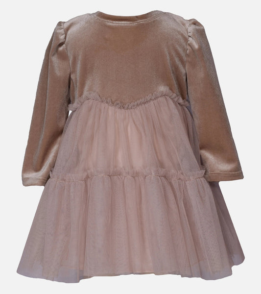 Hayden Velvet Float Dress LIGHT BROWEN W2-14783