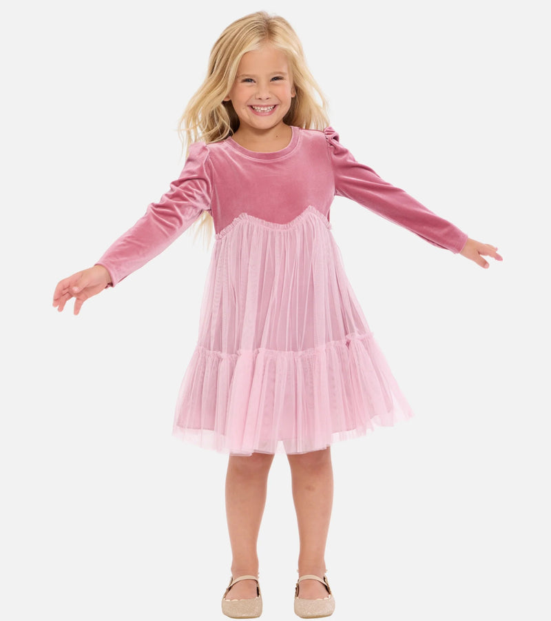 Hayden Velvet Float Dress PINK 25-14783