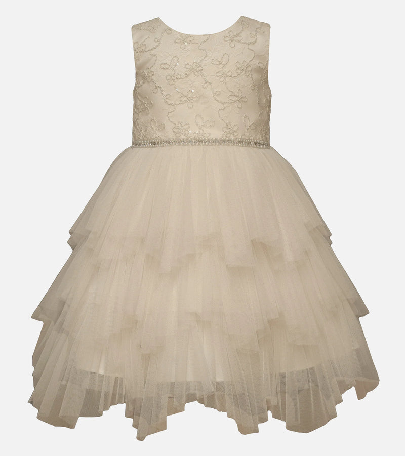 Bianca Tiered Mesh Party Dress X3-14887