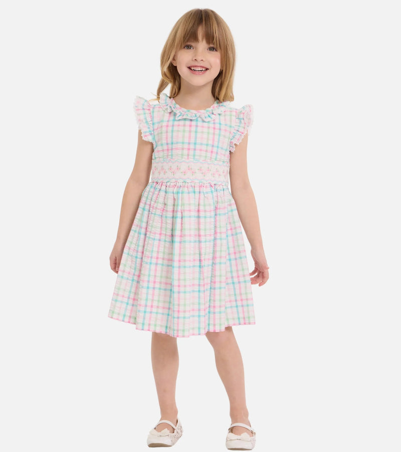 Sienna Gingham Smocked Dress R2-15085
