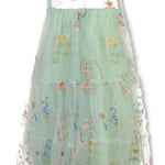 Girls' Floral Illusion Dress S2/S3/S4-13722
