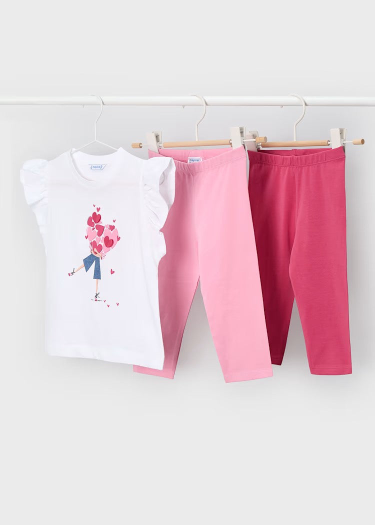 Girl 3-Piece Set Hearts Graphic Ref. 26-3729-10