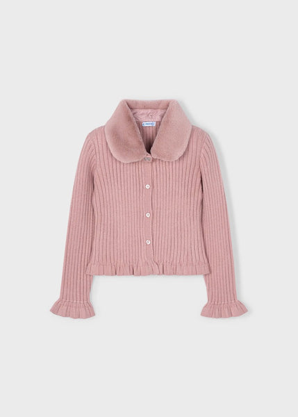 Girl Cardigan with Faux Fur Collar Ref. 15-04311-16