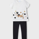 Girl Dog Print T-Shirt and Leggings Set Ref. 25-3706-064