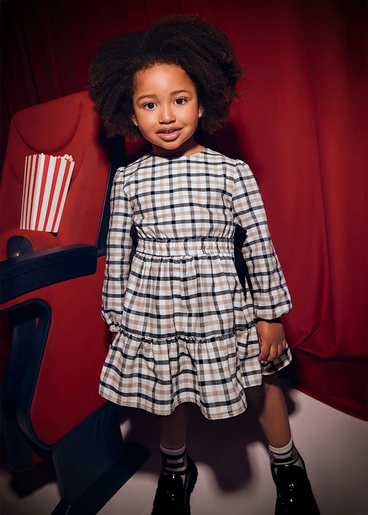 Girls check bow dress Ref. 25-4915-19