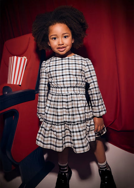 Girls check bow dress Ref. 25-4915-19