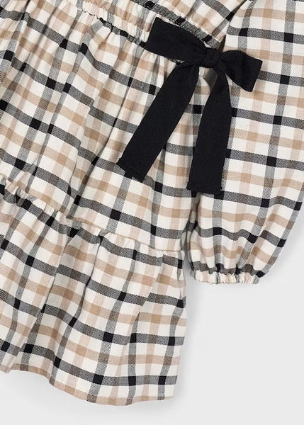 Girls check bow dress Ref. 25-4915-19