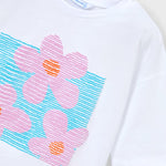 Girl Drop Shoulder T-shirt -/ French Terry Shorts Ref. 26-0607-10/3016-25