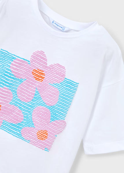 Girl Drop Shoulder T-shirt -/ French Terry Shorts Ref. 26-0607-10/3016-25