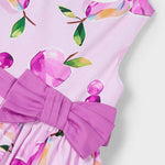 Girl Floral Waist Bow Print Dress Ref. 25-3917-030