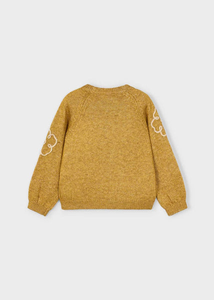 SET Girl Flowers Applique Knit Sweater / T-Shirt/Pants Ref. 15-4308-91/4003-49/4575-73