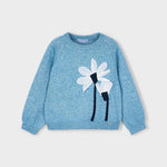 Girl Flowers Applique Knit Sweater/Girl Knit Pants With Pleats Ref. 15-4308-90/4573-69