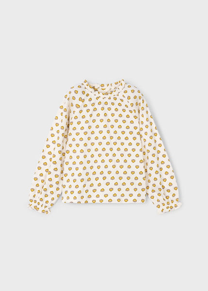 SET Girl Flowers Applique Knit Sweater / T-Shirt/Pants Ref. 15-4308-91/4003-49/4575-73