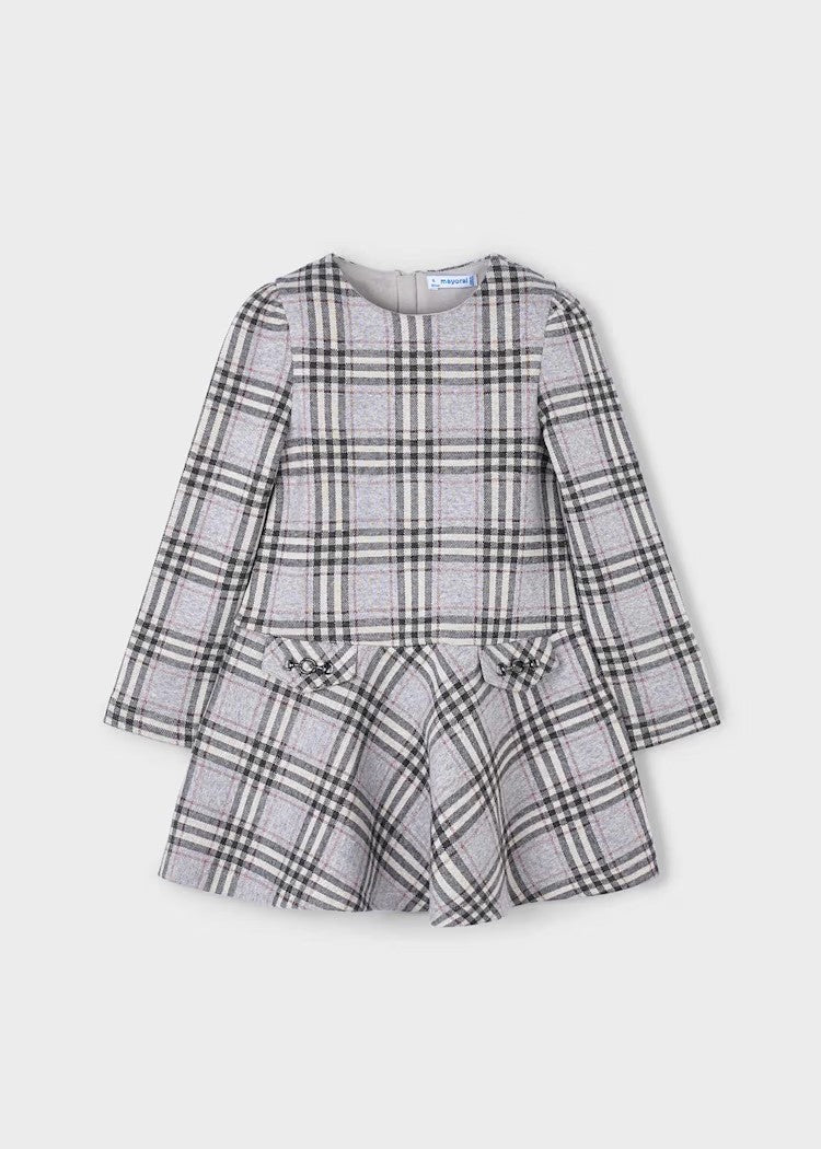 Girls check dress25-4921-88