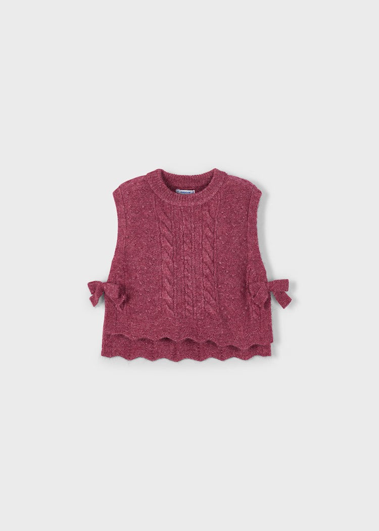Girl Knit Vest with Side Bows Ref. 15-4314-23