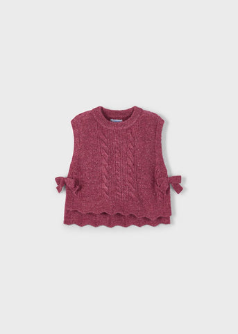 Girl Knit Vest with Side Bows Ref. 15-4314-23