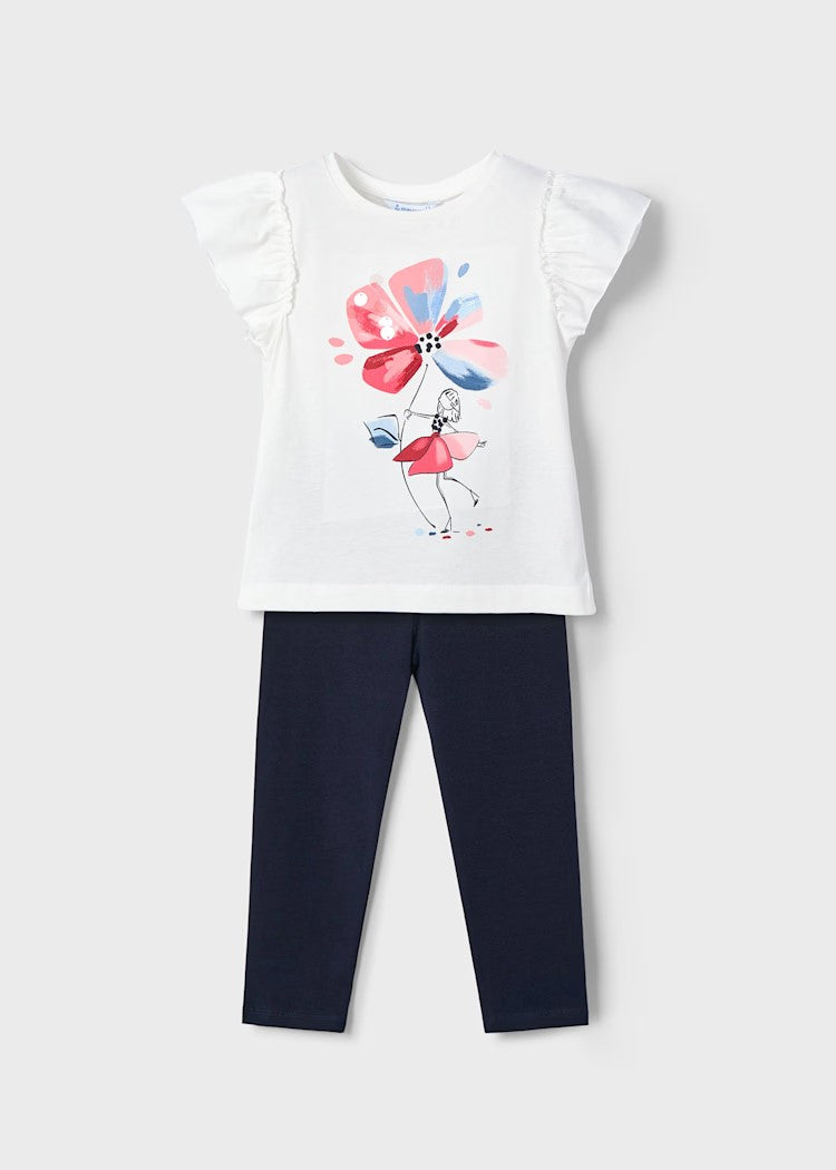 Girl Leggings and Flower T-Shirt Set Ref. 25-3705-061