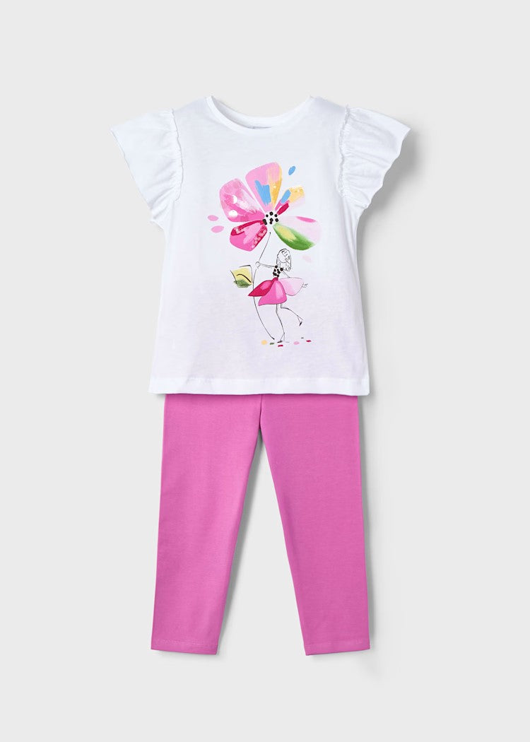 Girl Leggings and Flower T-Shirt Set Ref. 25-3705-060