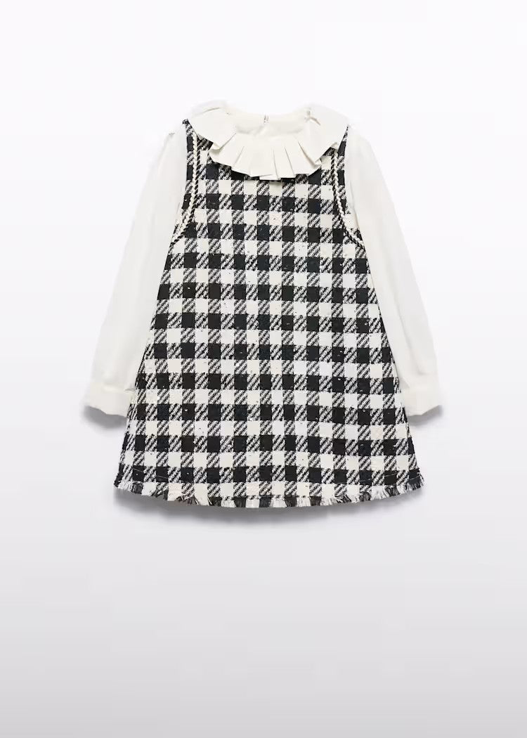 Girl Pinafore Dress with Ruffled Collar Ref. 15-05526-38