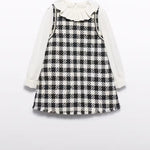 Girl Pinafore Dress with Ruffled Collar Ref. 15-05526-38