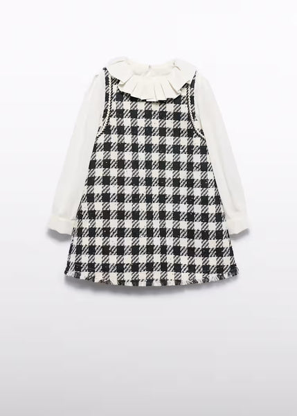 Girl Pinafore Dress with Ruffled Collar Ref. 15-05526-38