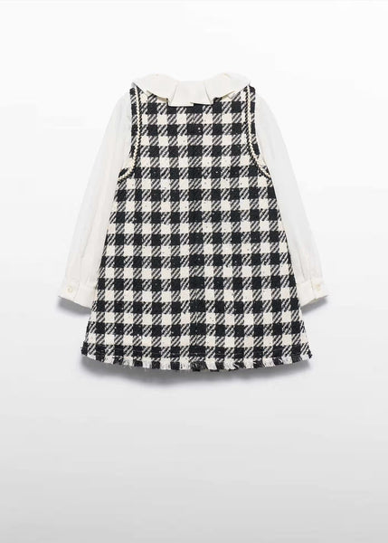 Girl Pinafore Dress with Ruffled Collar Ref. 15-05526-38