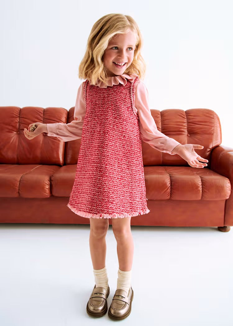 Girl Pinafore Dress with Ruffled Collar Ref. 15-05526-39