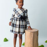 Girl Plaid Velvet Dress Ref. 25-4924-40