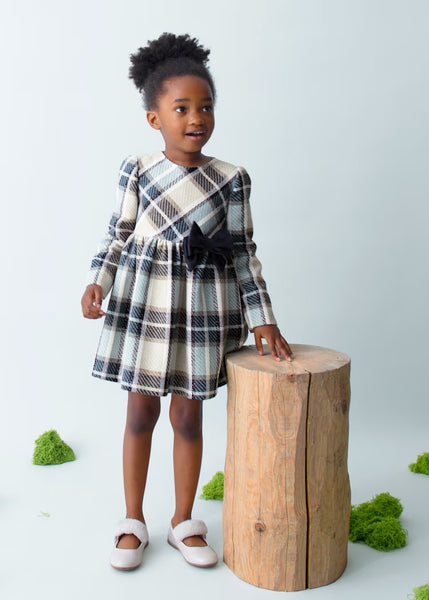 Girl Plaid Velvet Dress Ref. 25-4924-40