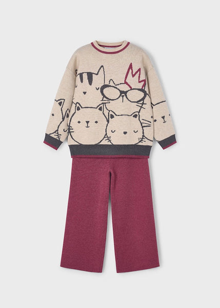 MAYORAL Girl Printed Sweater and Pants Set Ref. 15-4583-91