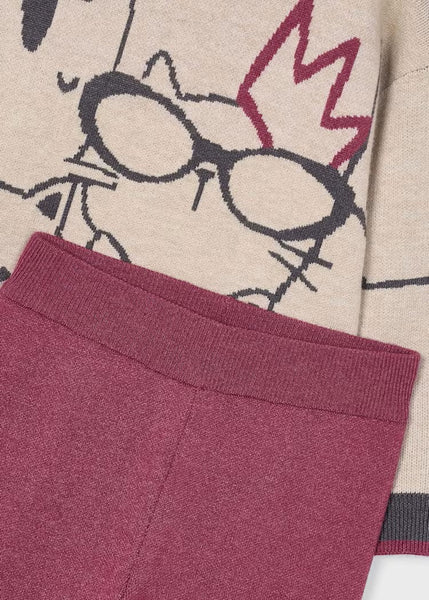 MAYORAL Girl Printed Sweater and Pants Set Ref. 15-4583-91