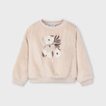 Girl Sweatshirt with Floral Faux Fur/Girl Pleated Skort Ref. 15-4432-20/4909-10/10045-25
