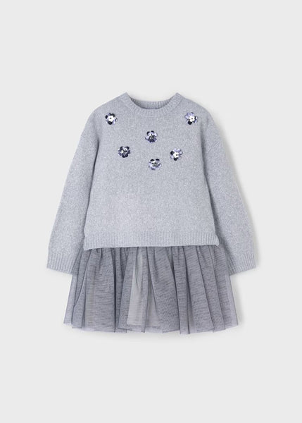 Girls combined knitted dress25-4918-29