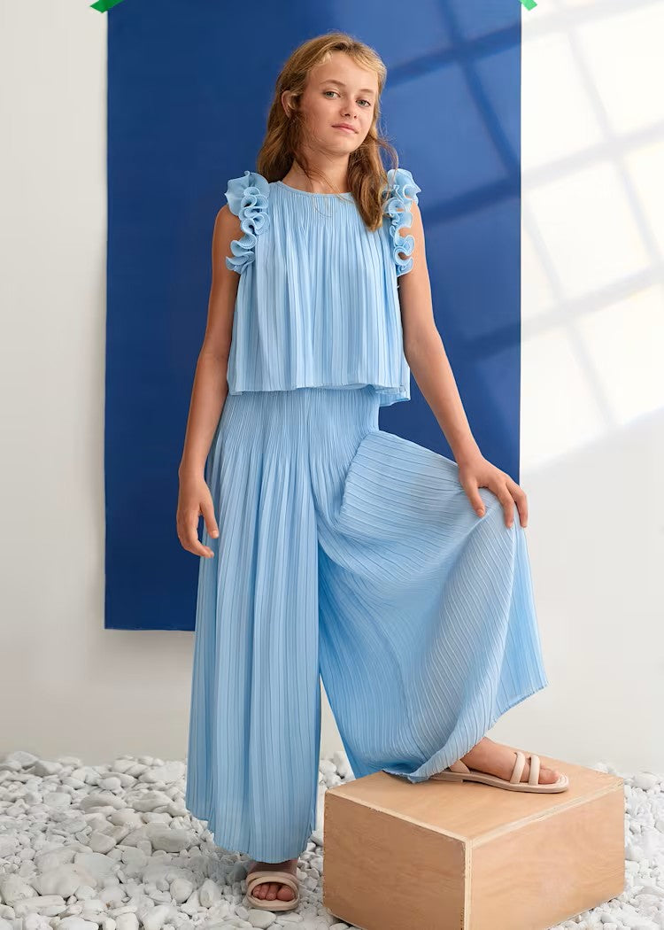 Girls' pleated chiffon trouser set Ref. 26-5285-34