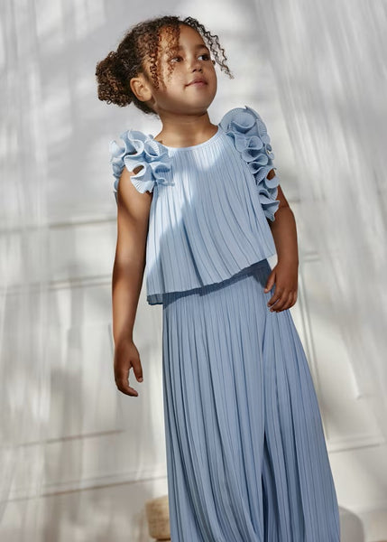 Girls' pleated chiffon trouser set Ref. 26-5285-34