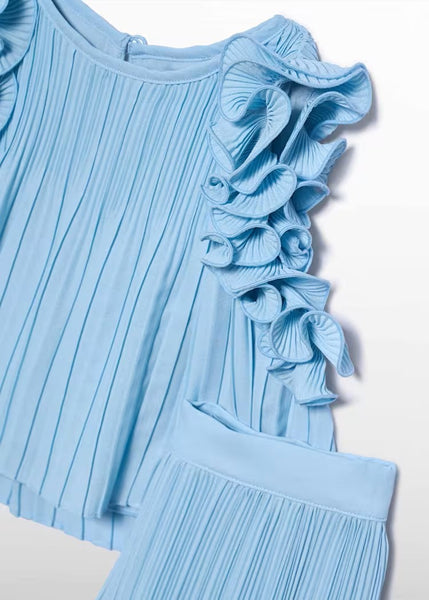 Girls' pleated chiffon trouser set Ref. 26-5285-34