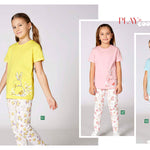 Turkish girls' pajamas, blouse with long pants 3340