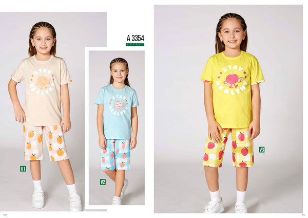 Girls' Cotton Pajamas Stay Healthy 3354