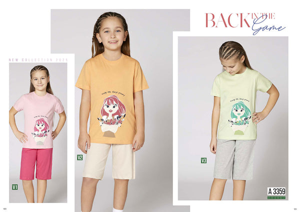 Girls' Cotton Pajamas Enjoy the things that grow 3359