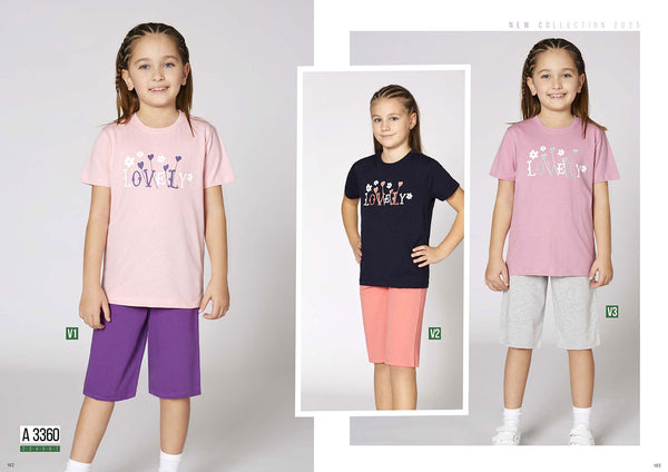 Lovely Girls' Cotton Pajamas 3360