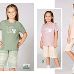 Girls' Cotton Pajamas, Queen of Style 3361