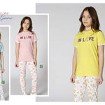 Turkish girls' pajamas, blouse with long pants 3371