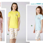 Turkish girls' cotton pajamas, large sizes 3392